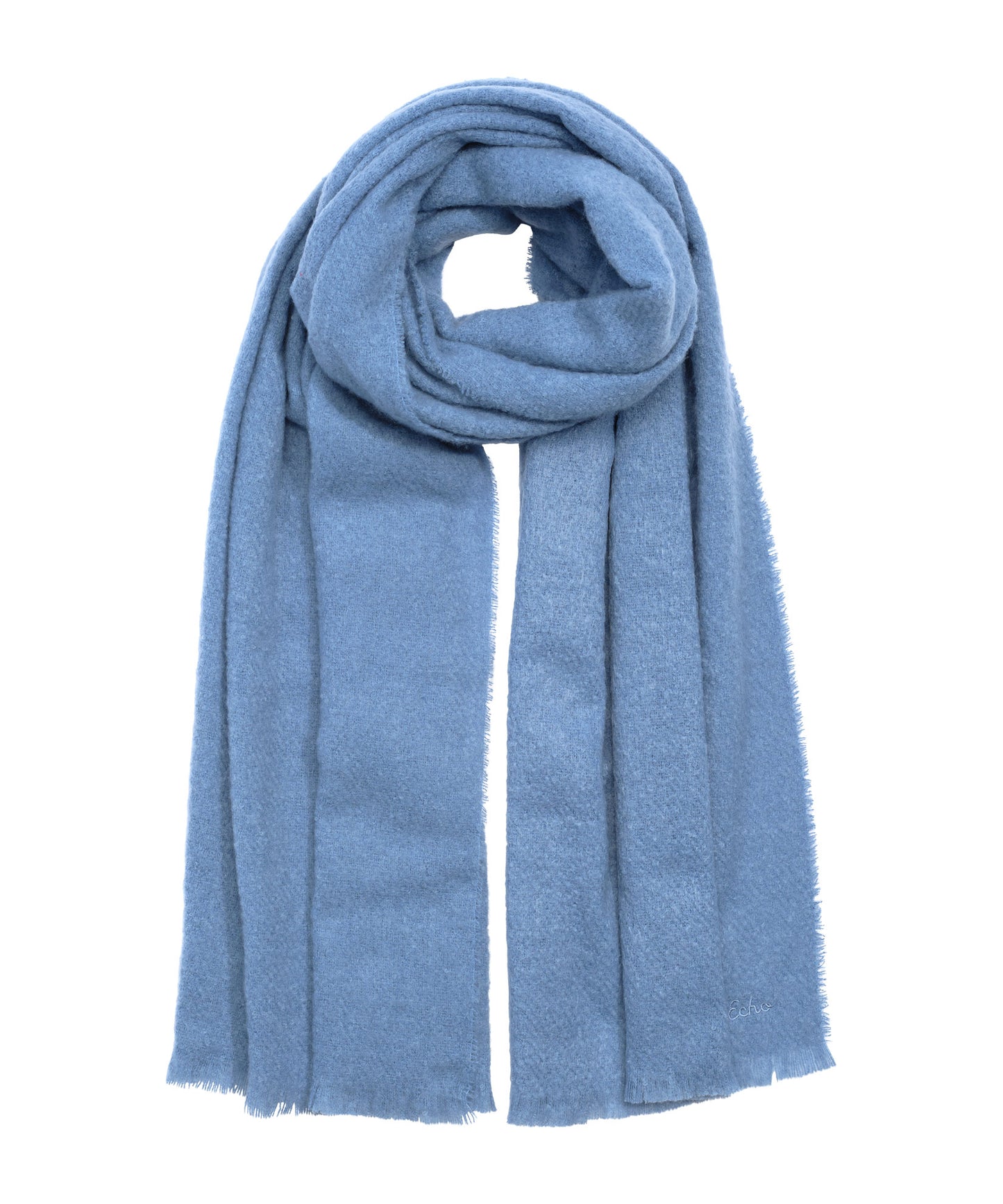 Buzzy Boucle Scarf in color Blue Glacier