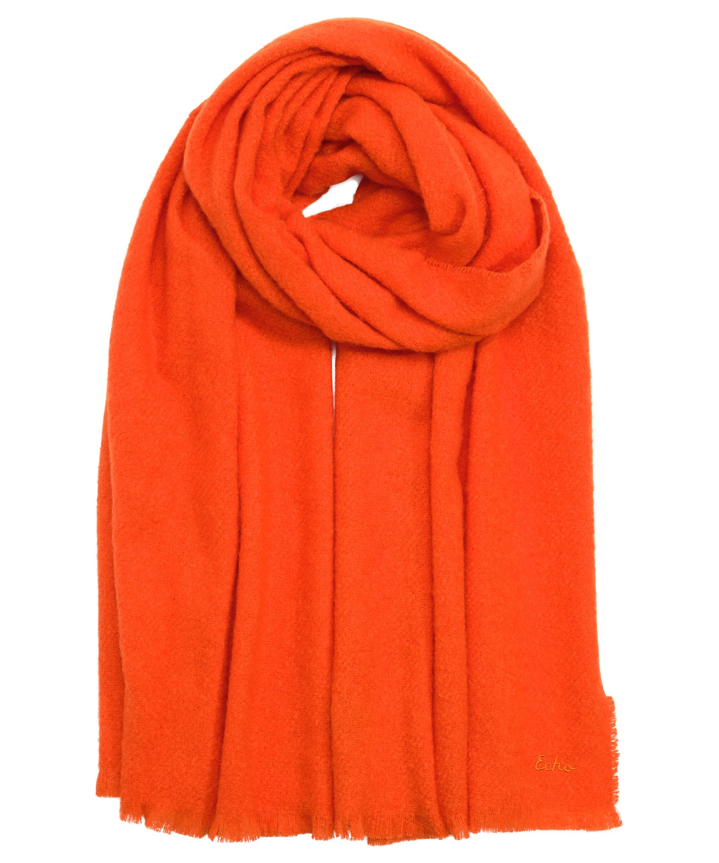 Buzzy Boucle Scarf in color Pumpkin