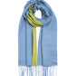 Double Face Scarf in color Blue Glacier