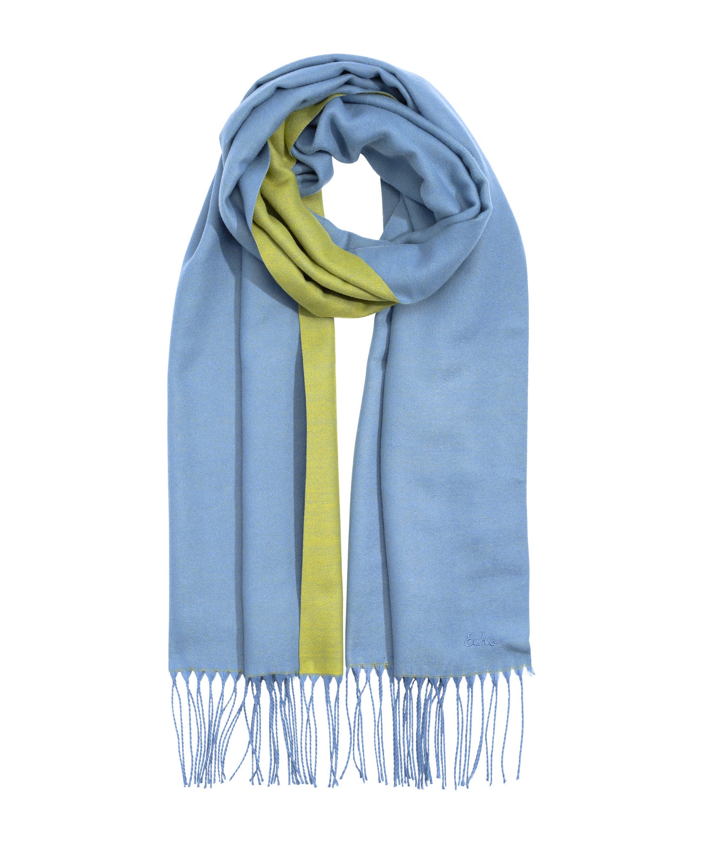 Double Face Scarf in color Blue Glacier