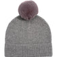 Wool/Cashmere Honeycomb Beanie in color Granite Heather