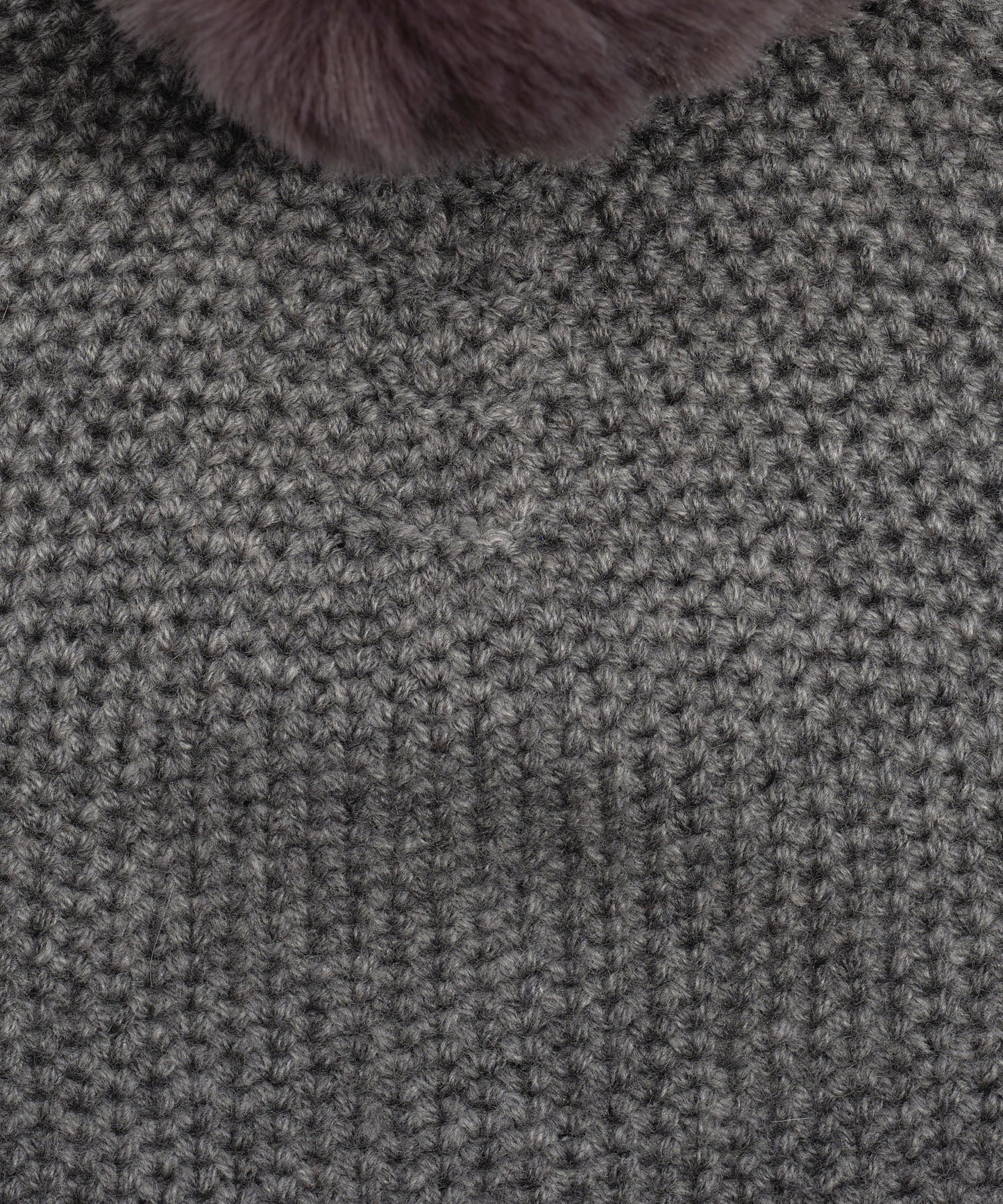 Wool/Cashmere Honeycomb Beanie in color Granite Heather