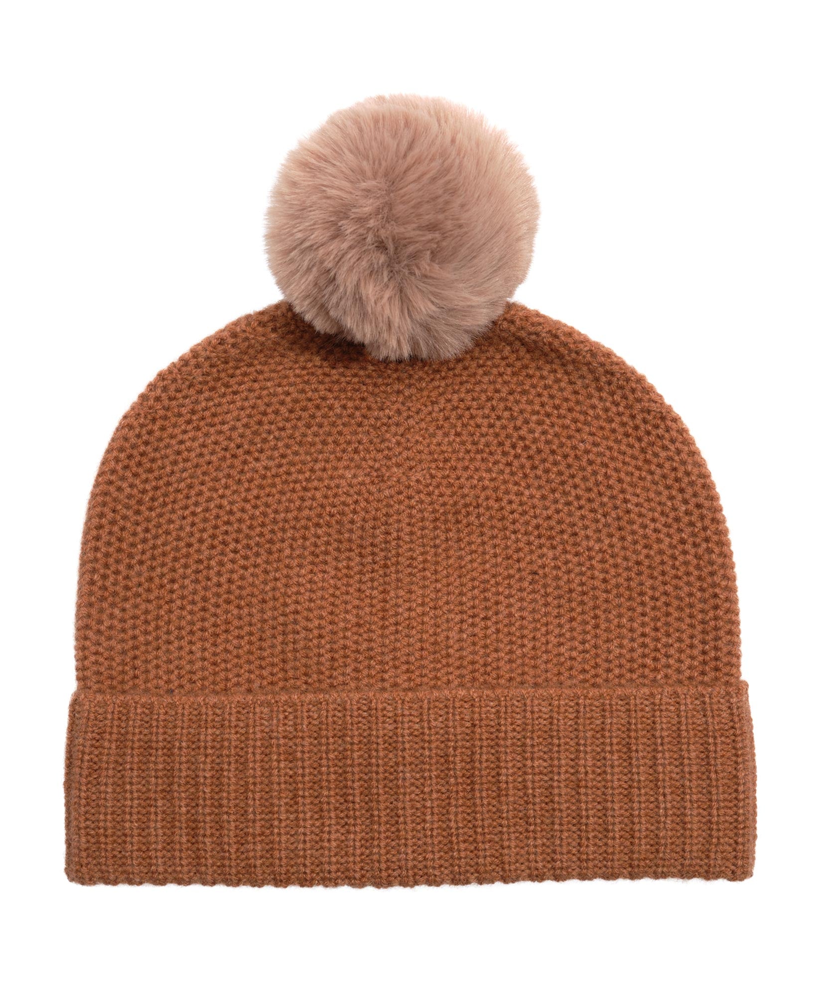 Wool/Cashmere Honeycomb Beanie in color Vicuna