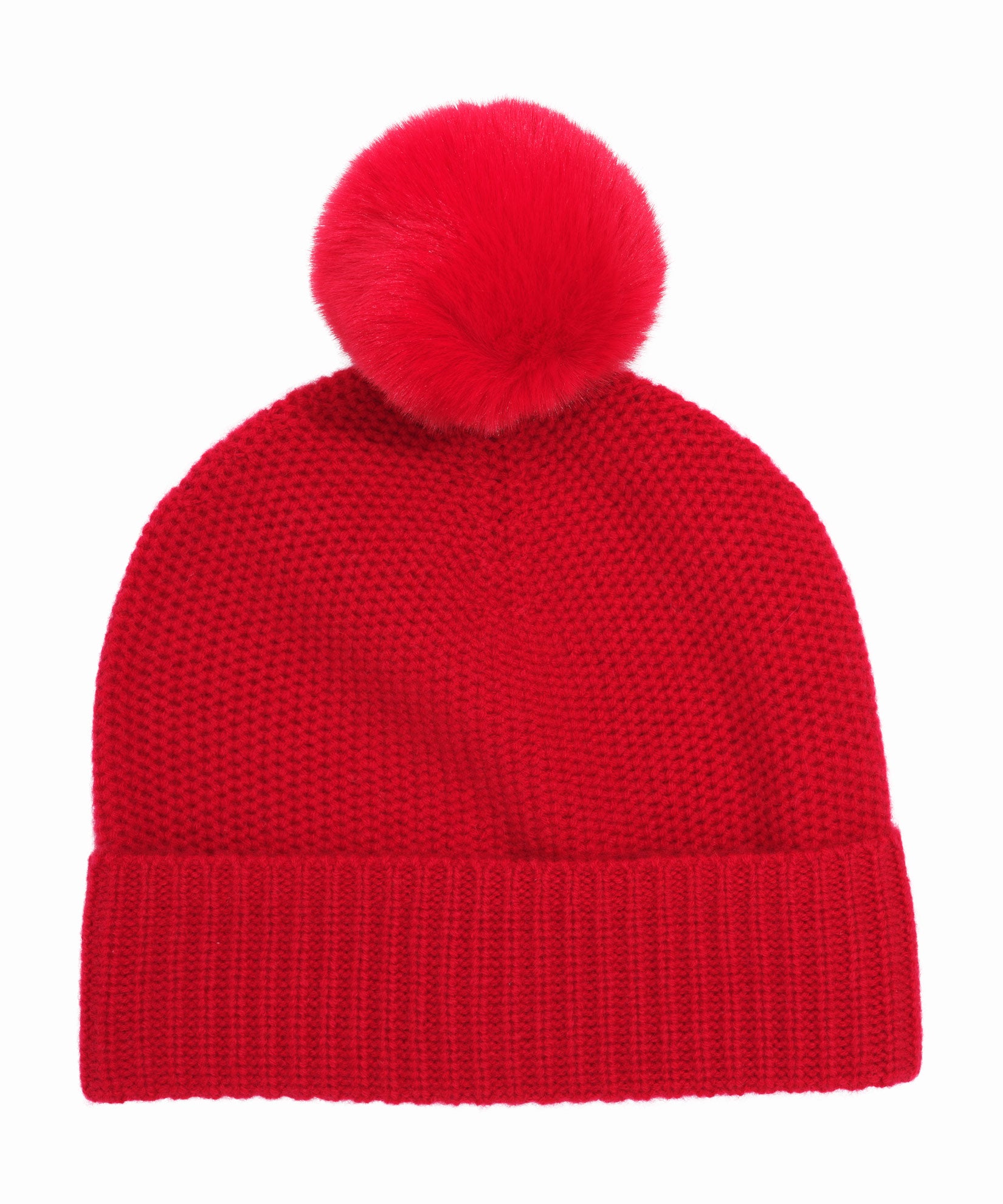 Wool/Cashmere Honeycomb Beanie in color Cherry