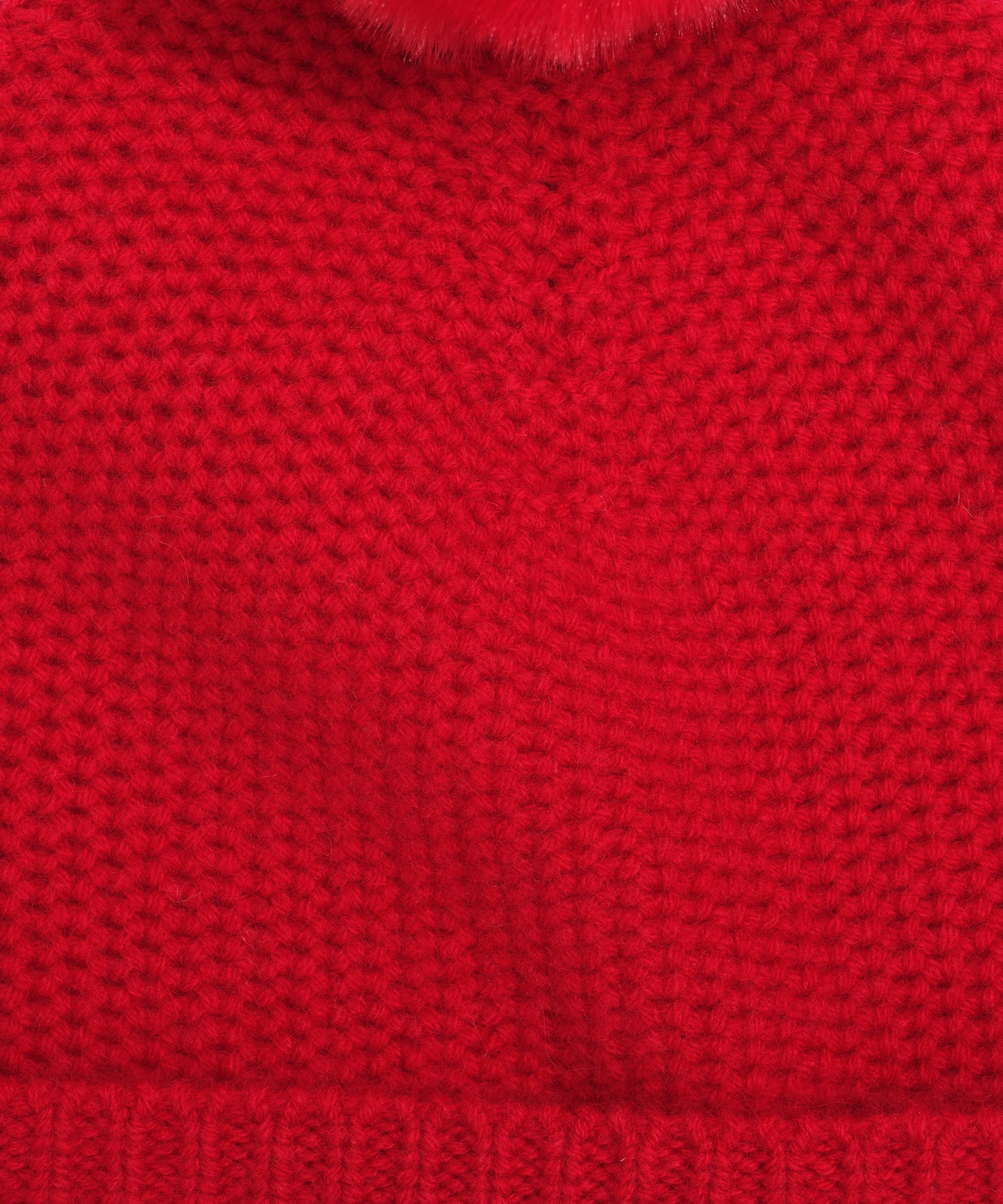 Wool/Cashmere Honeycomb Beanie in color Cherry