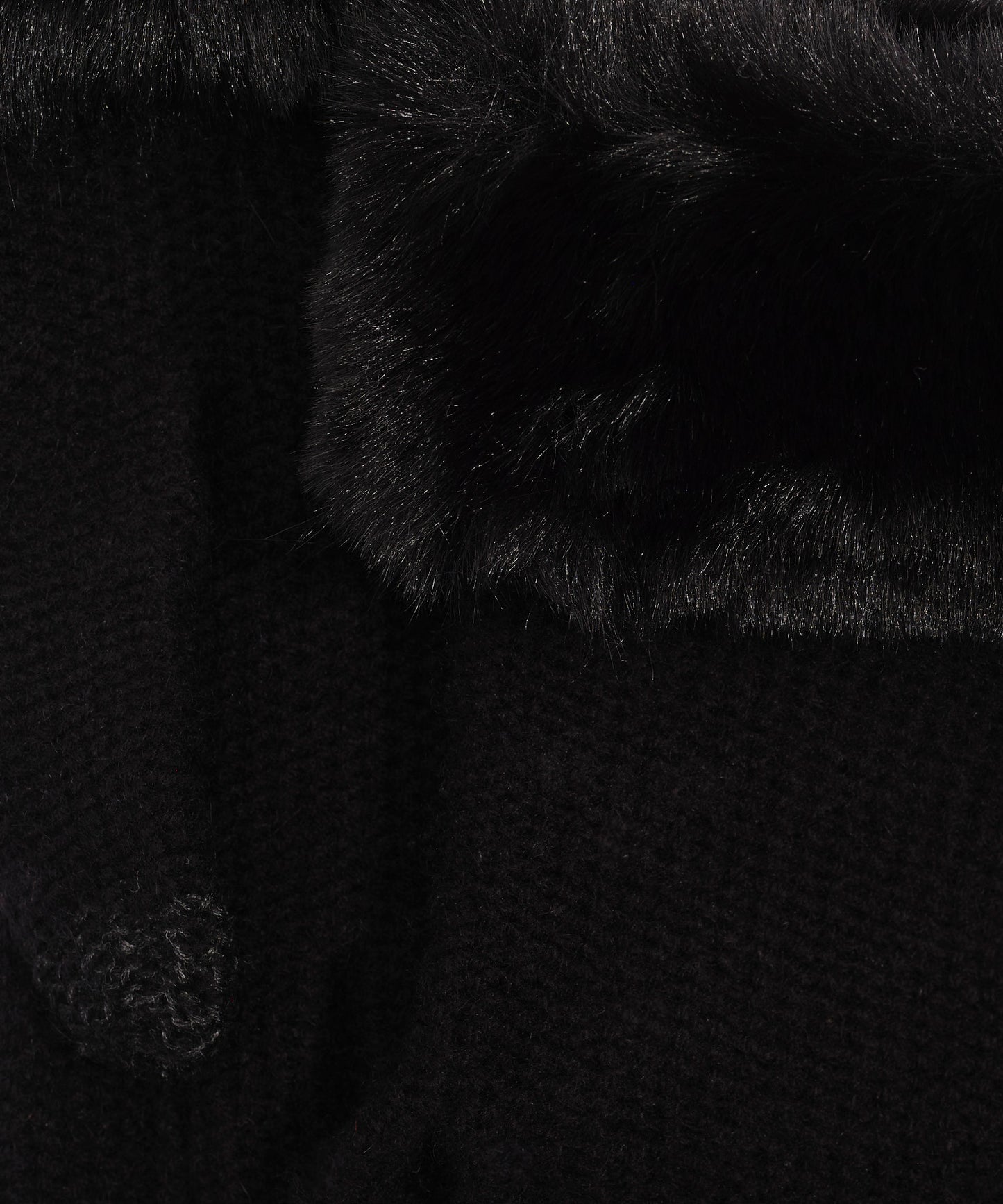 Wool/Cashmere Honeycomb Gloves in color Black