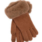 Wool/Cashmere Honeycomb Gloves in color Vicuna