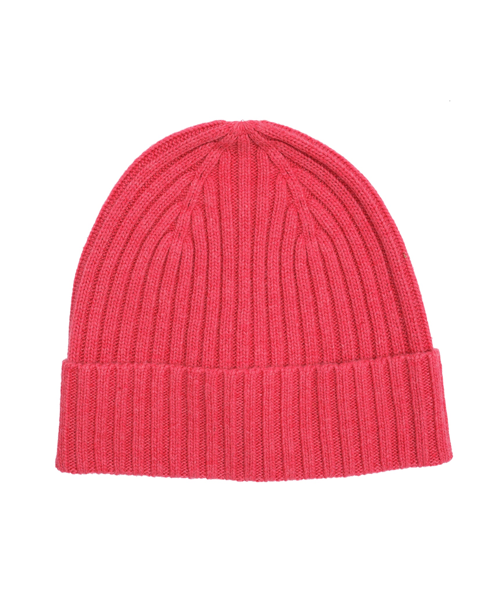 Wide Rib Beanie in color dahlia