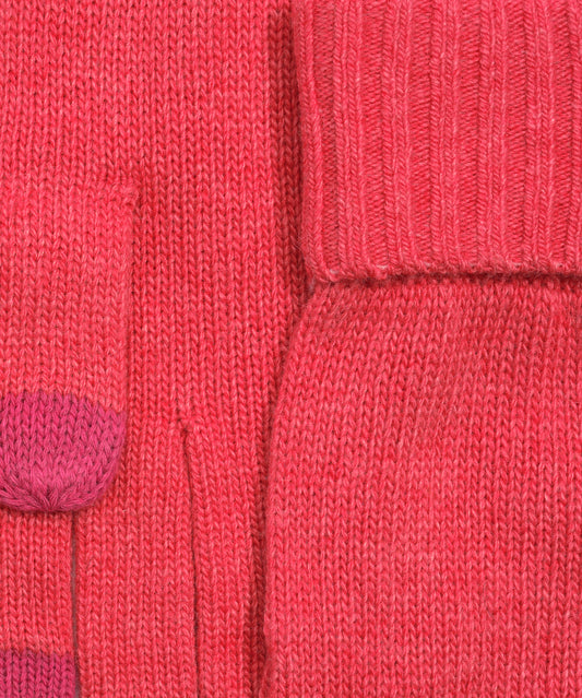 Rib Cuffed Glove in color Dahlia