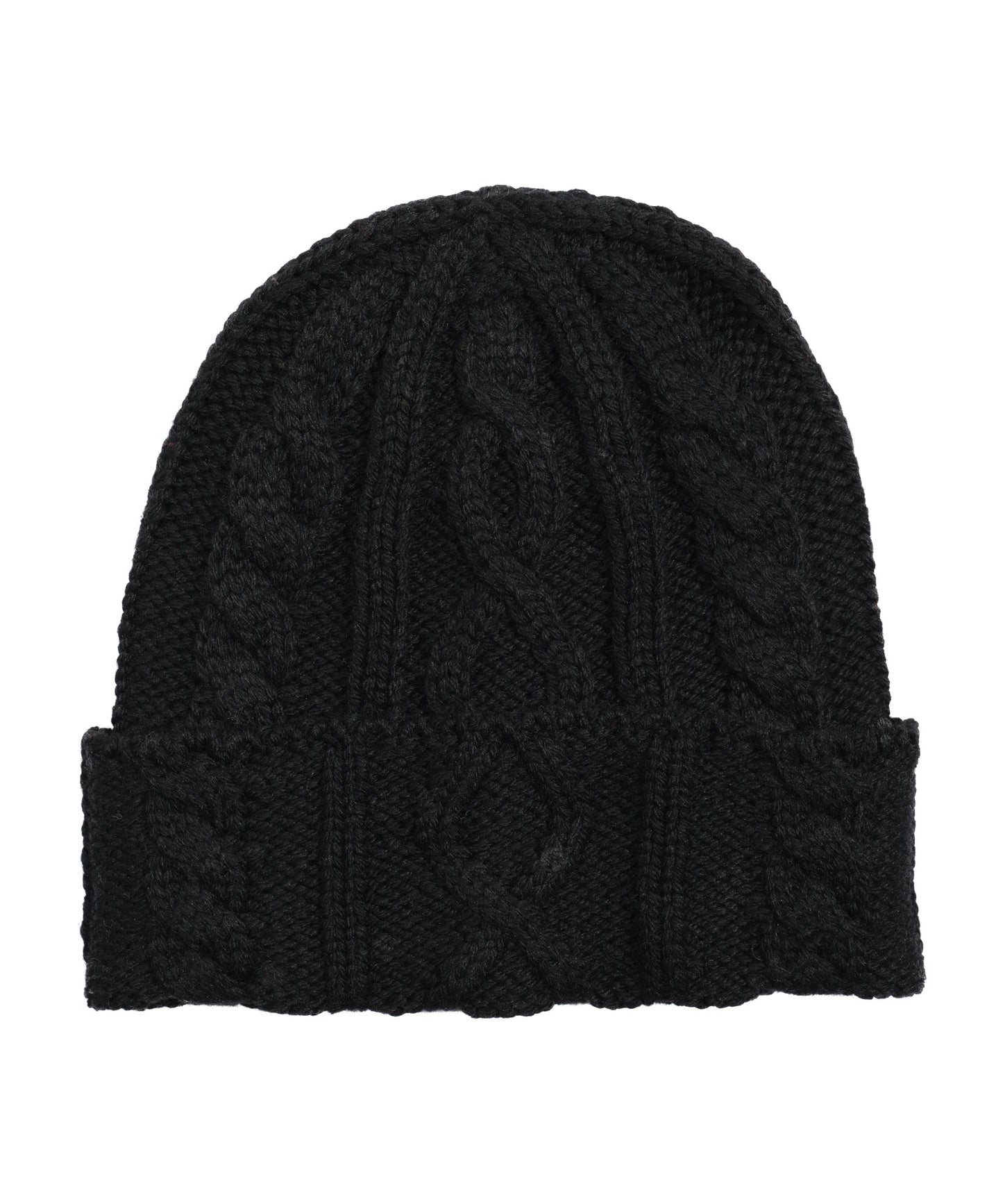 Mixed Cable Hat in color Black