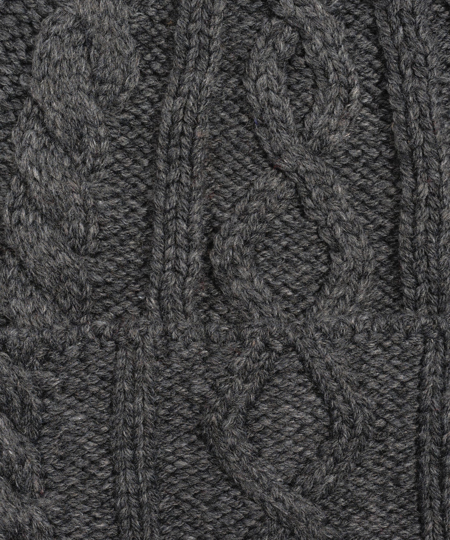 Mixed Cable Hat in color Charcoal