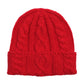 Mixed Cable Hat in color Cherry