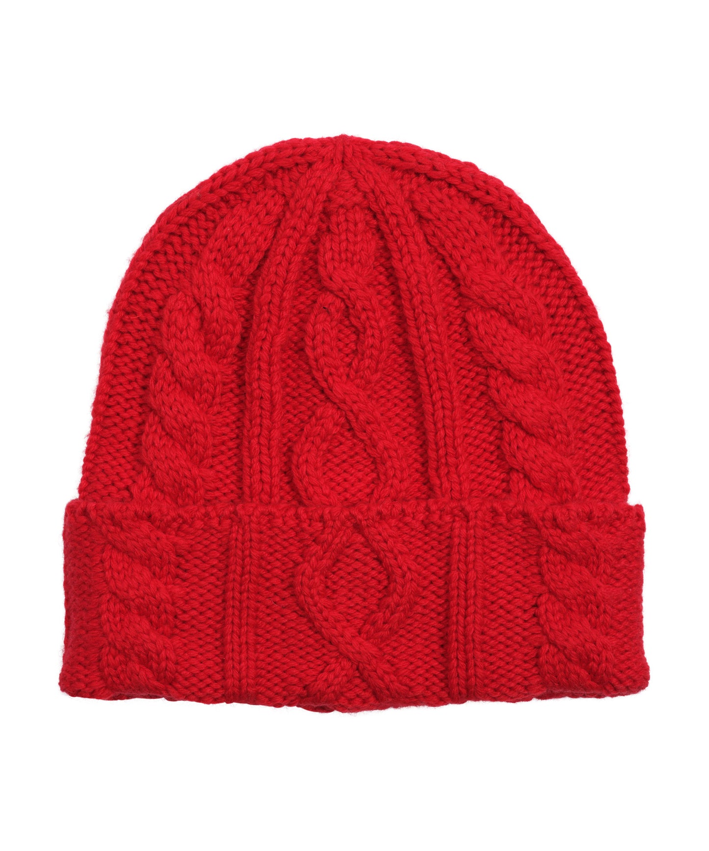 Mixed Cable Hat in color Cherry