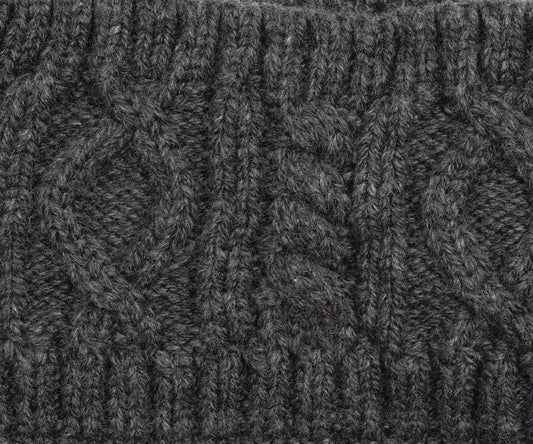 Mixed Cable Headband in color Charcoal