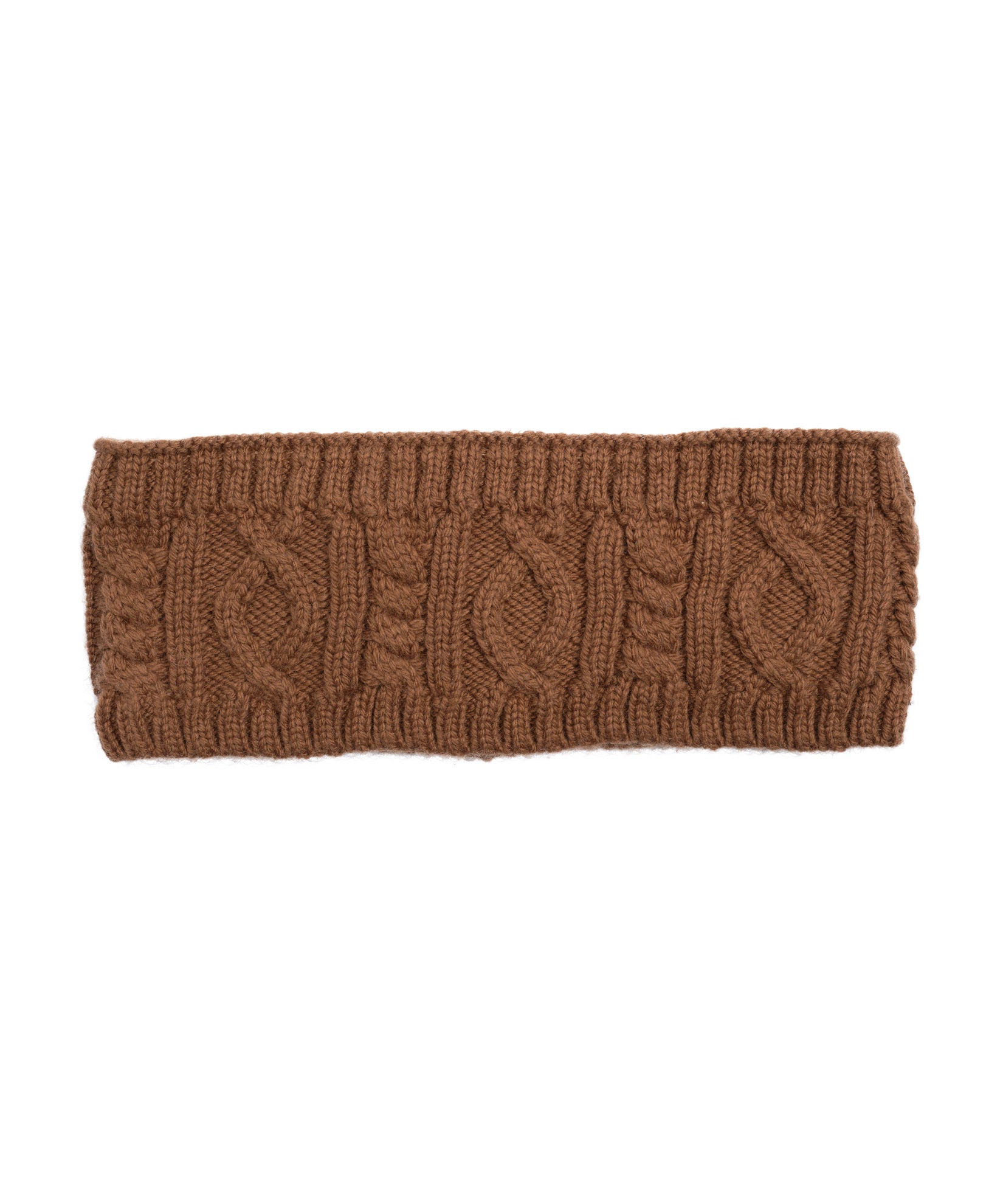 Mixed Cable Headband in color Nutmeg