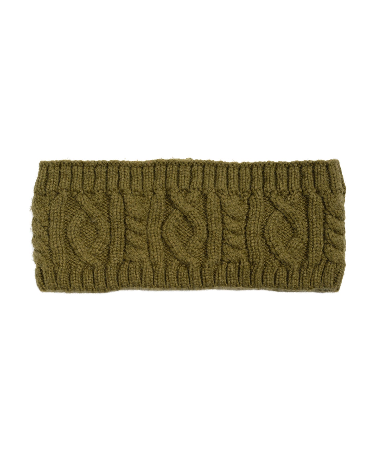 Mixed Cable Headband in color Olive