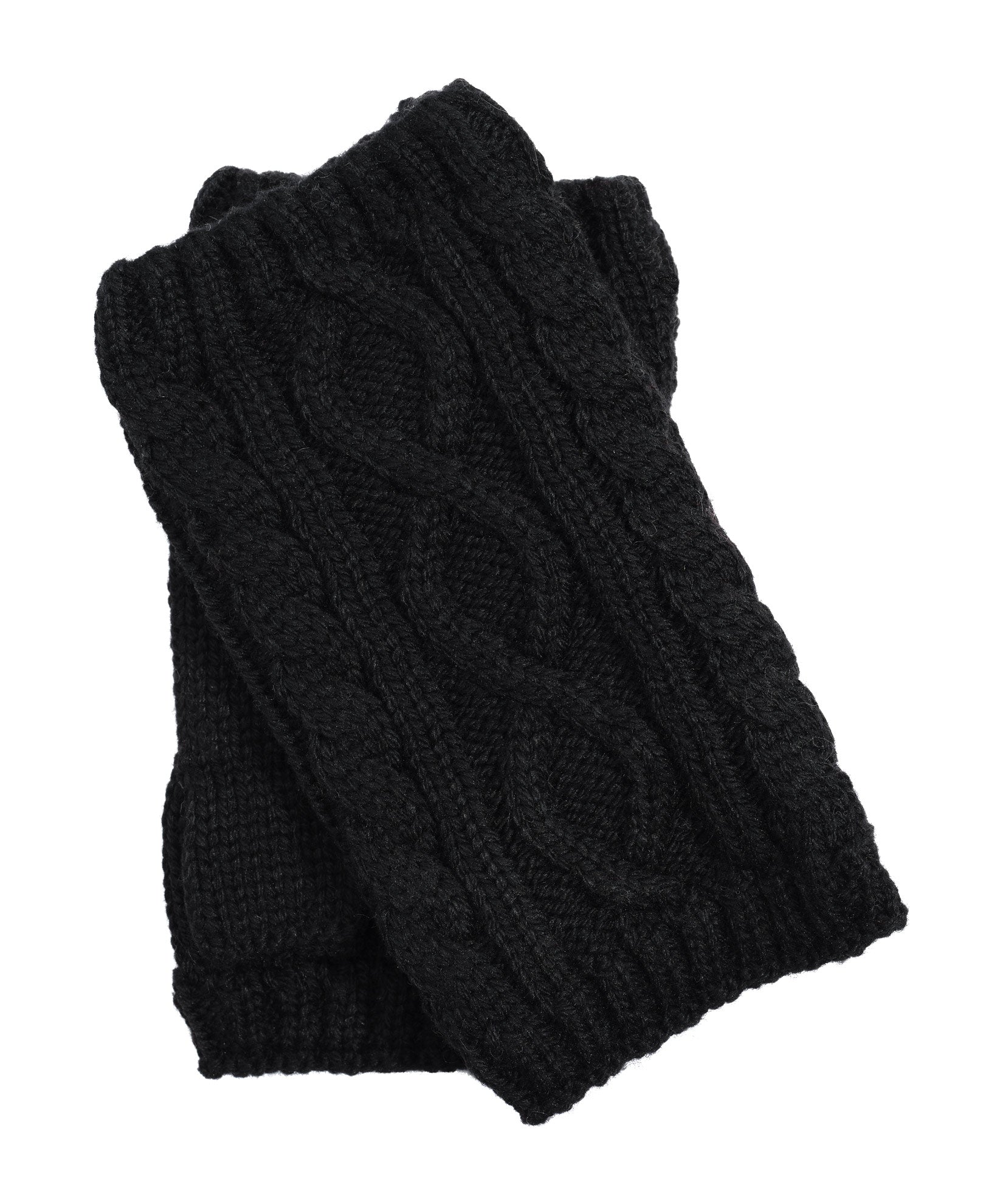 Mixed Cable Handwarmer in color Black