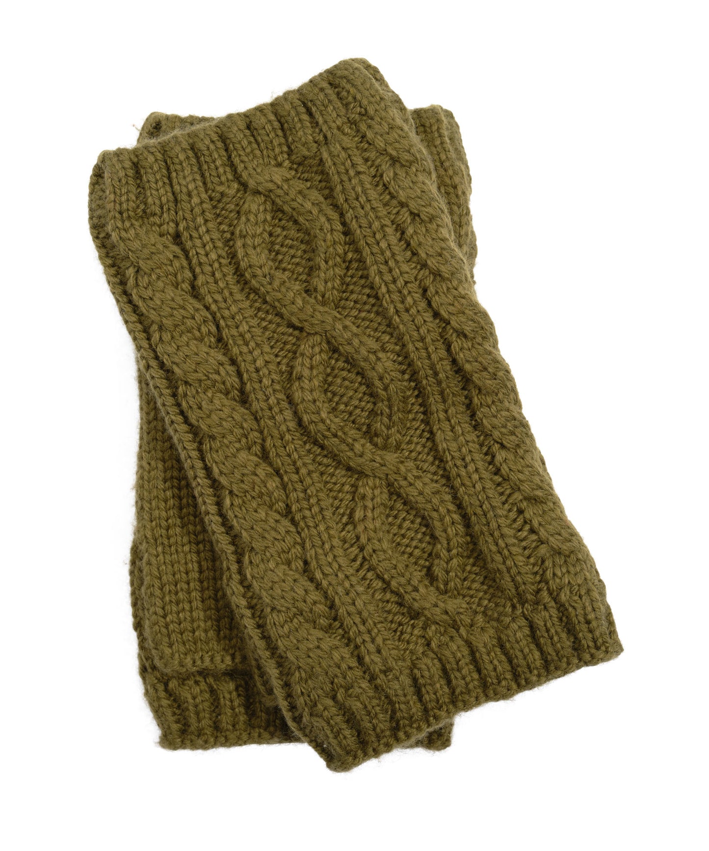 Mixed Cable Handwarmer in color Olive