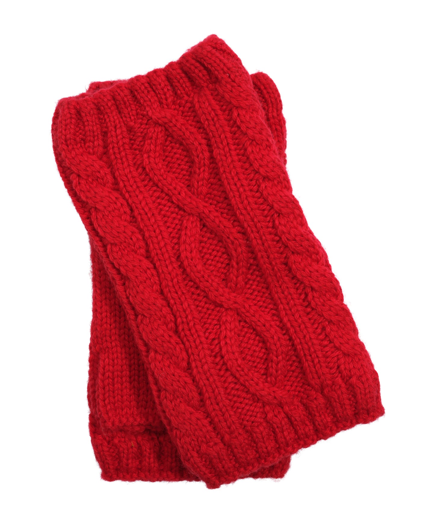 Mixed Cable Handwarmer in color Cherry