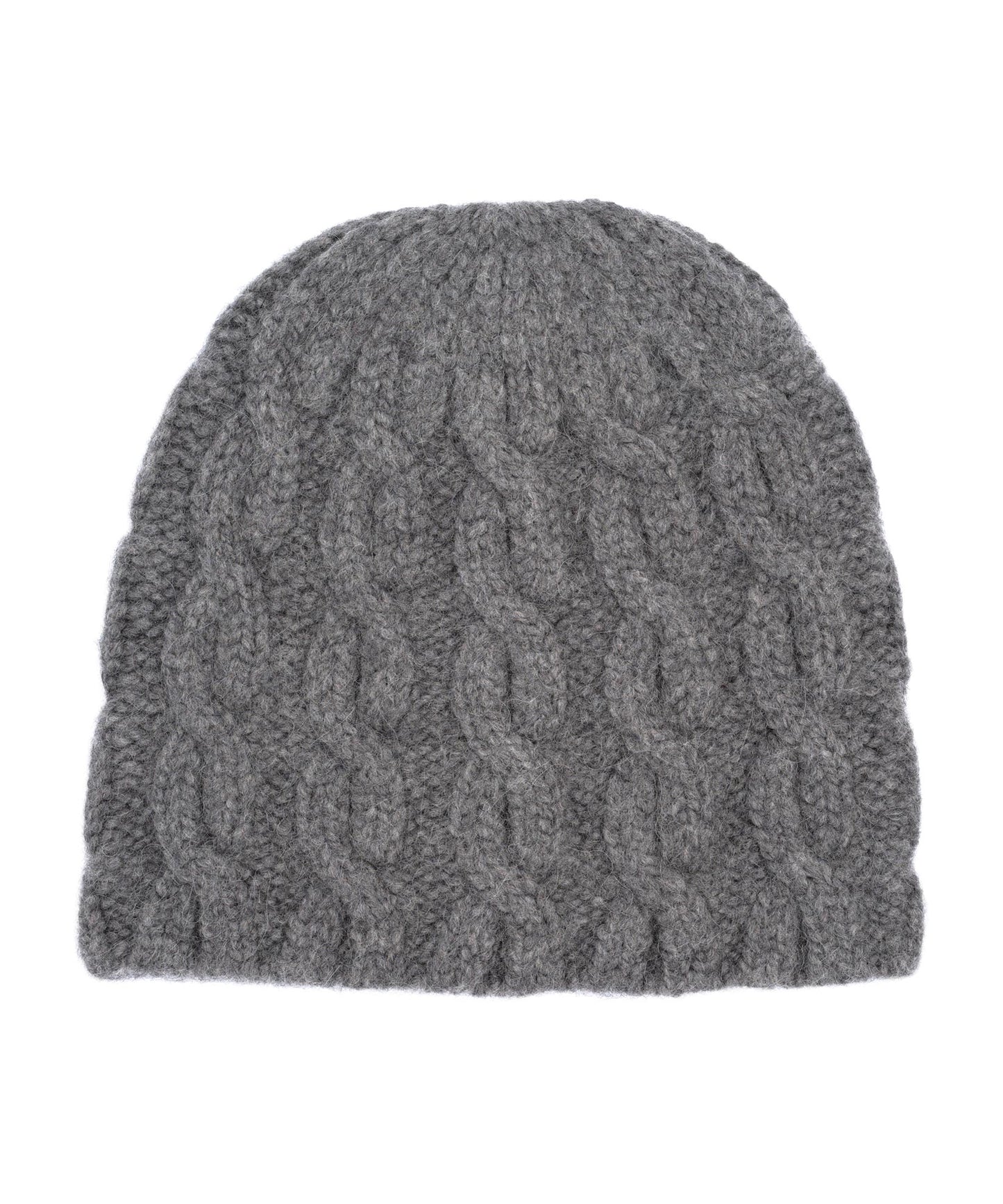 Jumbo Cable  Beanie in color Charcoal Heather