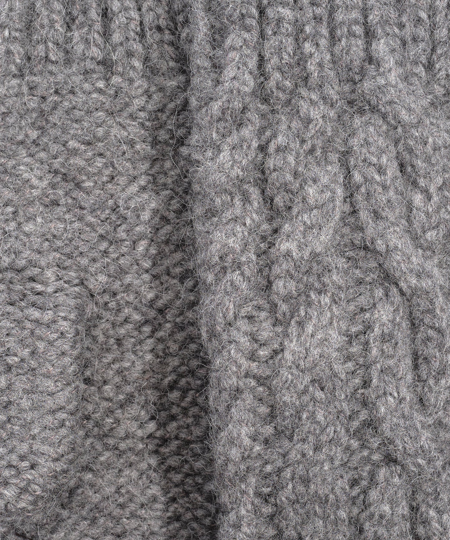 Jumbo Cable Mittens in color Charcoal Heather