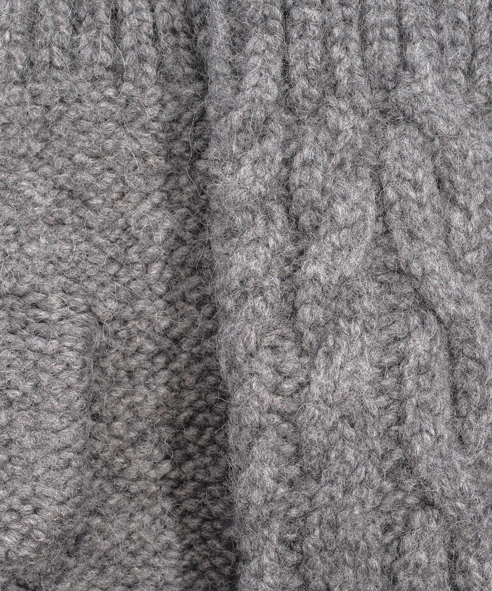 Jumbo Cable Mittens in color Charcoal Heather