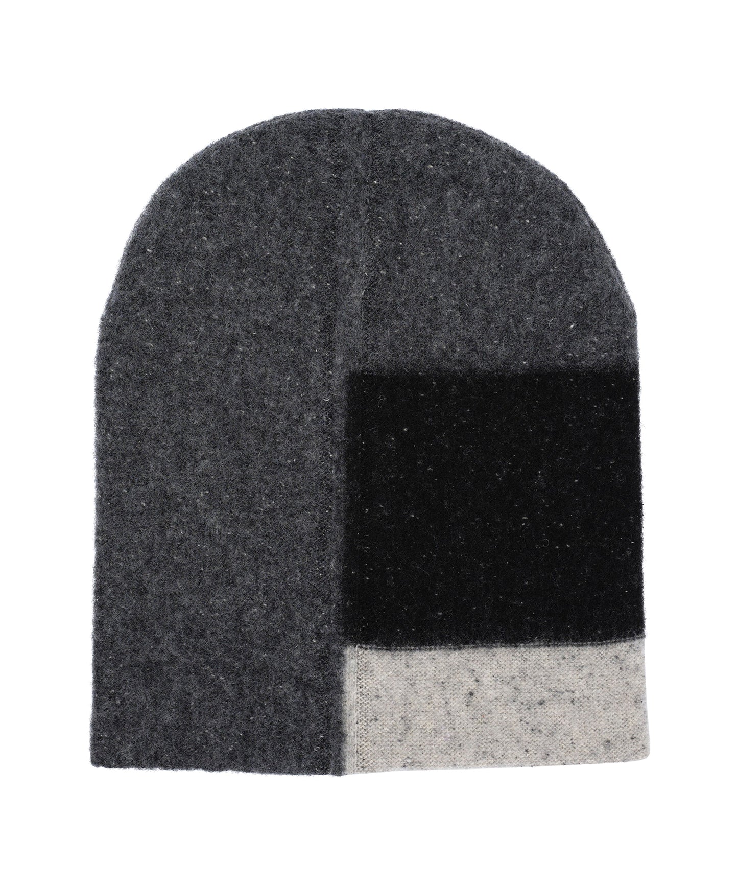 Patched Slouch Beanie in color Grey Heather