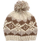 Graphic Fairisle Beanie in color Pebble