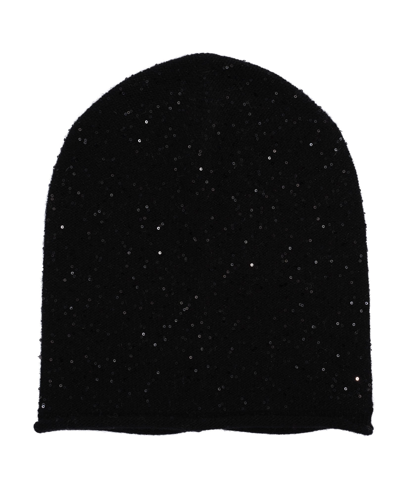 Sequin Slouch Beanie in color Black