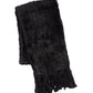 Plush Fur Scarf in color Black