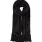 Plush Fur Scarf in color Black