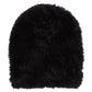 Plush Fur Beanie in color Black