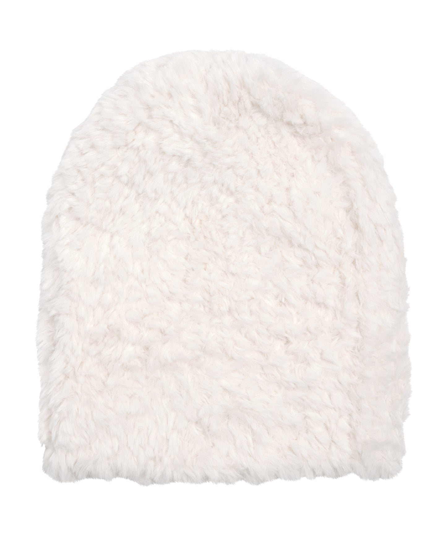 Plush Fur Beanie in color Cream