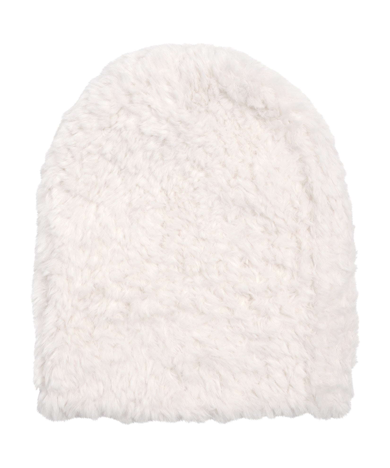 Plush Fur Beanie in color Cream