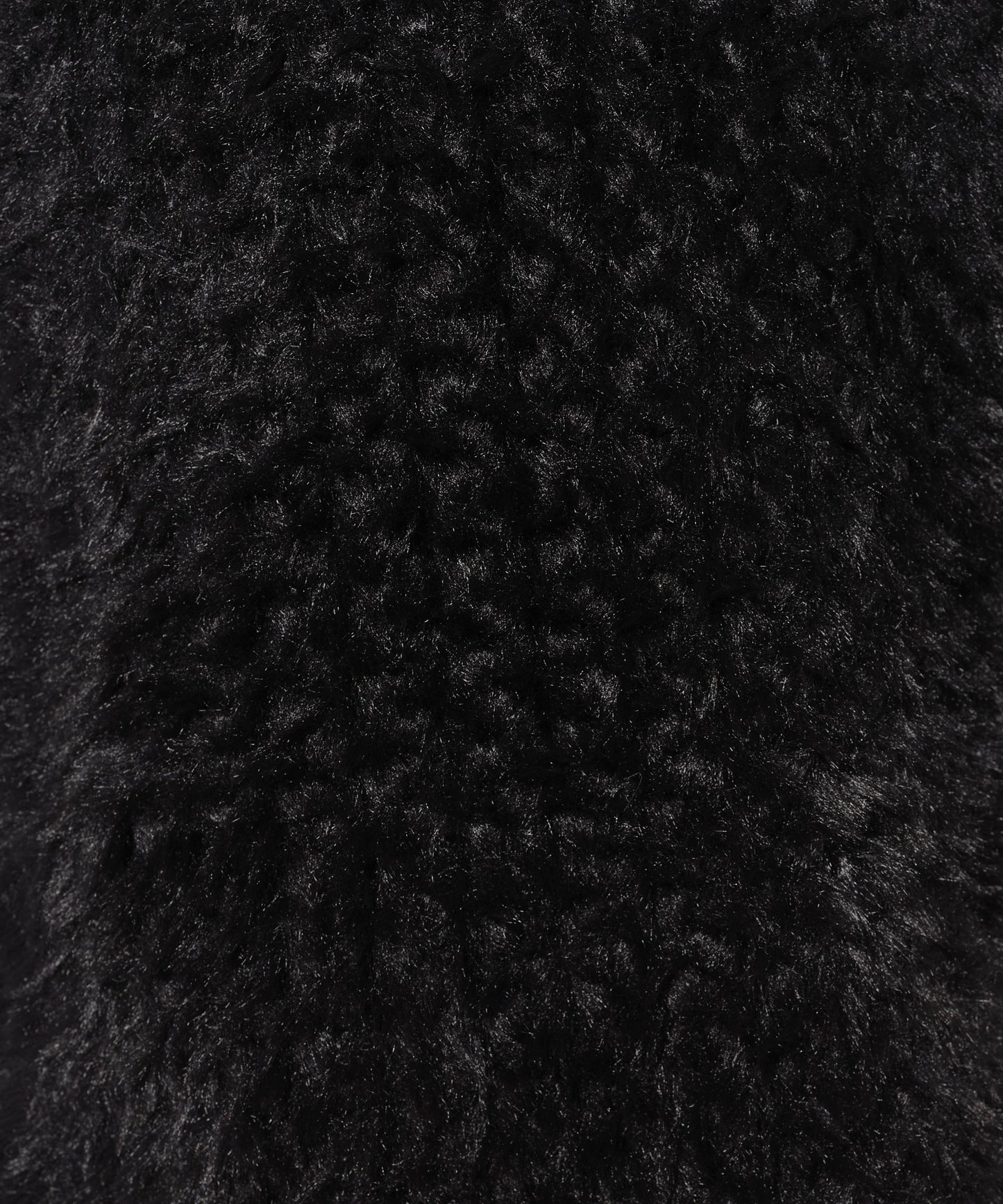 Plush Fur Balaclava in color Black