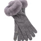 Wool/Cashmere Zip Glove in color Granite Heather