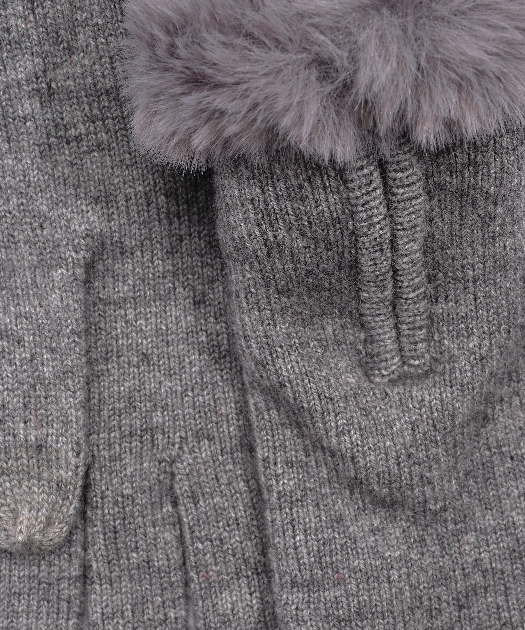 Wool/Cashmere Zip Glove in color Granite Heather