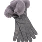 Wool/Cashmere Zip Glove in color Granite Heather