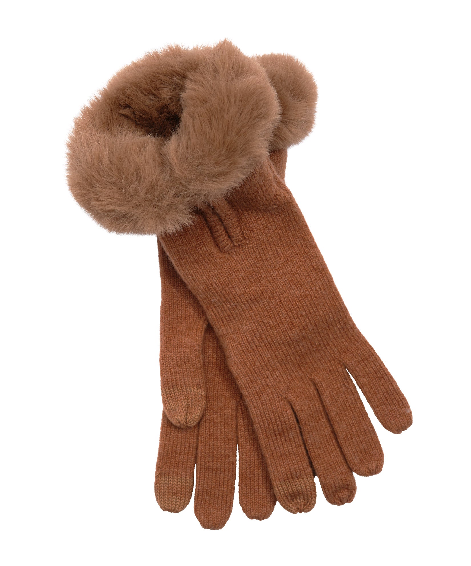 Wool/Cashmere Zip Glove in color Vicuna