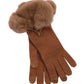 Wool/Cashmere Zip Glove in color Vicuna