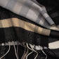 Central Park Plaid Scarf in color black