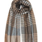 Gramercy Plaid Wrap in color grey heather