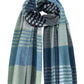 Gramercy Plaid Wrap in color french blue
