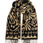 Park Paisley Jacquard Scarf in color black