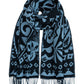 Park Paisley Jacquard Scarf in color navy