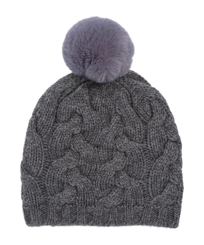 Park Cable Beanie in color dark grey