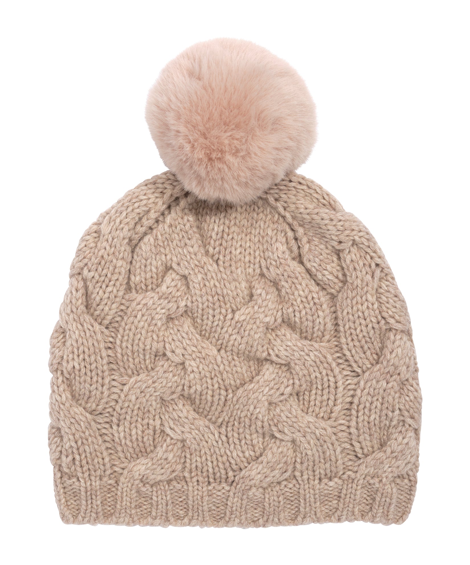 Park Cable Beanie in color farro heather