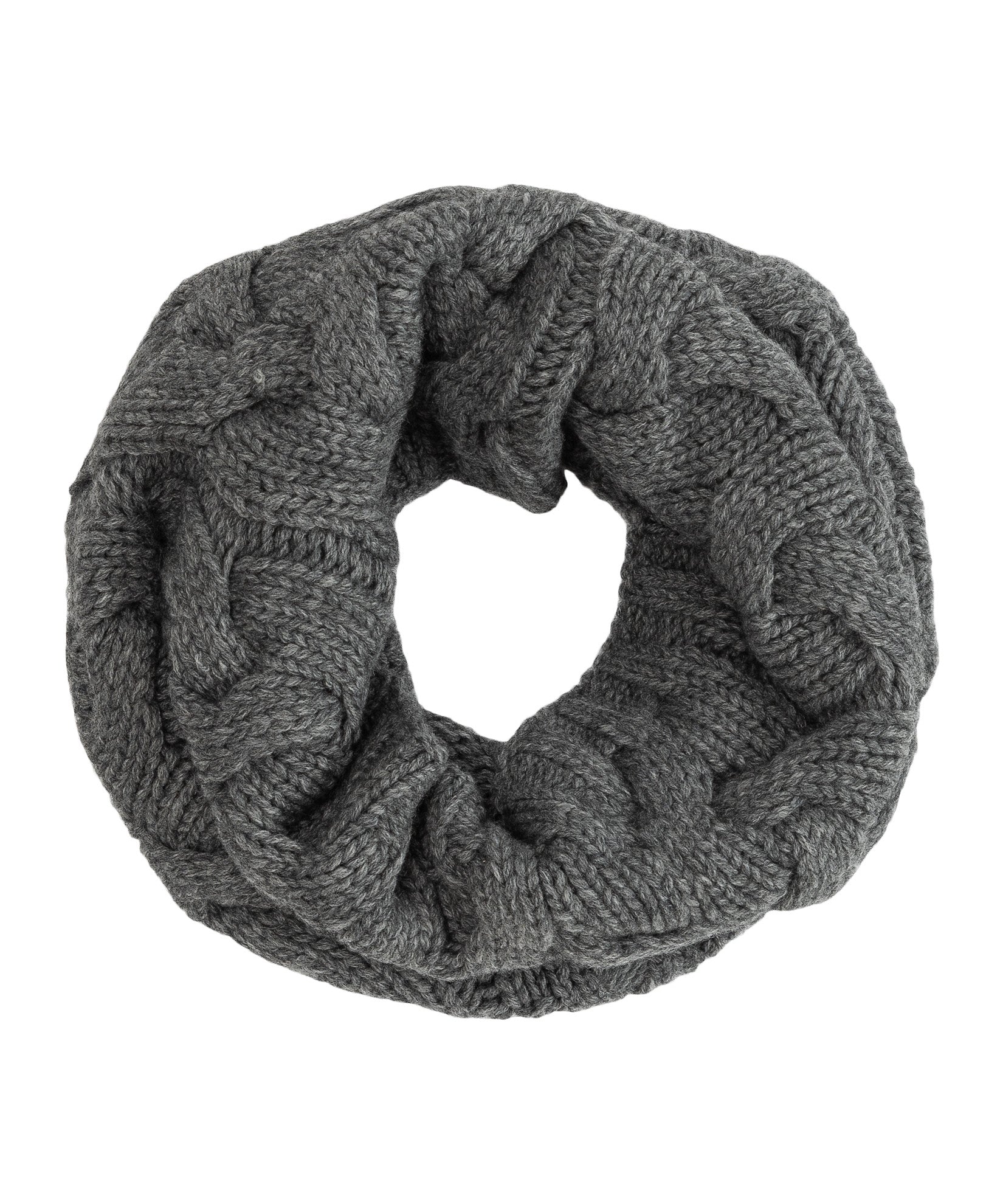 Park Cable Snood in color dark grey