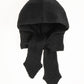 Fuzzy Scarf Hood in color black