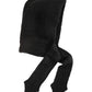 Fuzzy Scarf Hood in color black